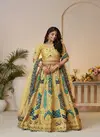 Kf 492 Yellow Banarasi Silk Indian Bridal Lehenga Wholesale Price In Surat